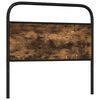 vidaXL Testiera Rovere Fumo 107 cm in Acciaio e Legno Multistrato