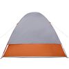 vidaXL Tenda da Campeggio 4 Persone Grigio e Arancione Impermeabile