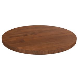 vidaXL Piano Tavolo Rotondo Marrone Scuro &Oslash;30x1,5 cm Rovere Trattato