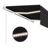 vidaXL Tenda Automatica con Parasole Sensore Vento e LED 5x3 Antracite