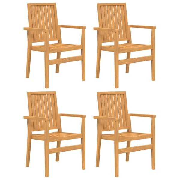 vidaXL Set da Pranzo per Giardino 5 pz in Legno Massello di Teak