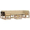 vidaXL Set di divani da esterno 8 pz Bianco e Beige