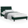 vidaXL Letto con Materasso Hanko Verde Scuro 100x200 cm in Velluto
