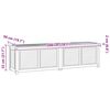 vidaXL Contenitore Giardino con Borsa 200x50x55 cm Legno Massello Teak