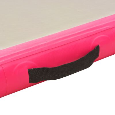 vidaXL Tappetino Ginnastica Gonfiabile con Pompa 800x100x10cm PVC Rosa