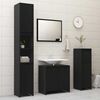 vidaXL Mobile da Bagno Nero 30x30x95 cm in Legno Multistrato