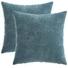 vidaXL Federa 2 pcs HEERLEN Blu 35 x 35 cm Tessuto Chenille