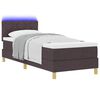 vidaXL Letto a Sorgente LED con led Marrone Scuro 80 x 200 cm Tessuto