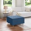 vidaXL Pouf contenitore con cuscino Blu 80 x 80 x 45 cm Tessuto