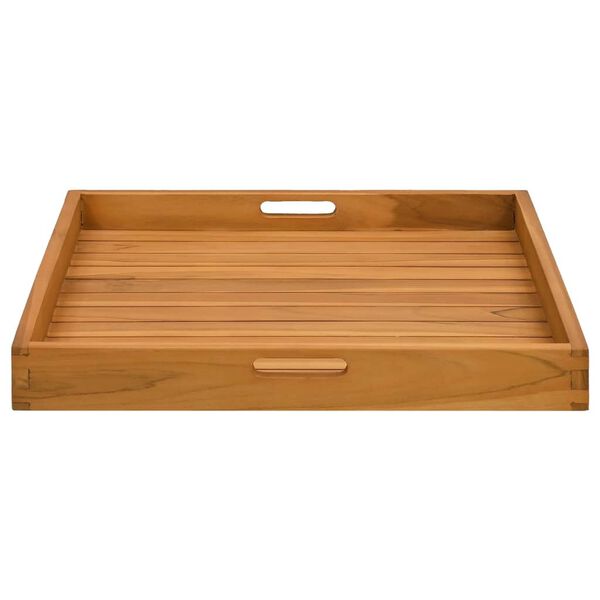 vidaXL Vassoio da Portata 60x60 cm in Legno Massello di Teak