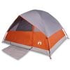 vidaXL Tenda da Campeggio a Cupola 3 Persone Grigio e Arancione Impermeabile