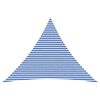 vidaXL Telo Ombra 5 x 5 x 6 m HDPE Triangolare Blu e Bianco