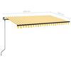 vidaXL Tenda da Sole Retrattile Manuale 450x350 cm Gialla e Bianca