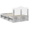 vidaXL Struttura del letto Calcestruzzo 120 x 190 cm Pino massello