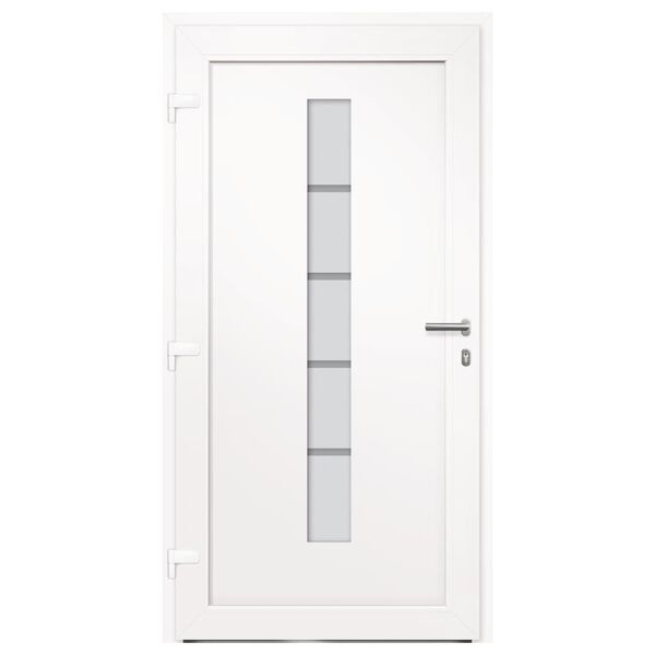 vidaXL Porta d'Ingresso in Alluminio e PVC Antracite 100x210 cm