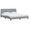 vidaXL Letto con Materasso Grigio Chiaro180x200 cm Tessuto