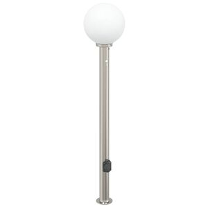 vidaXL Lampada a paletto con sensore e presa 120 cm Acciaio Inox IP44