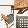 vidaXL Set da Pranzo per Giardino 5 pcs Grigio
