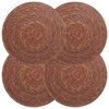 vidaXL Tovagliette in erba di mare 4 pcs Marrone &Oslash; 30 cm