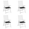 vidaXL Cuscini per Sedia 4 pz Neri 50x50x4 cm in Tessuto Oxford