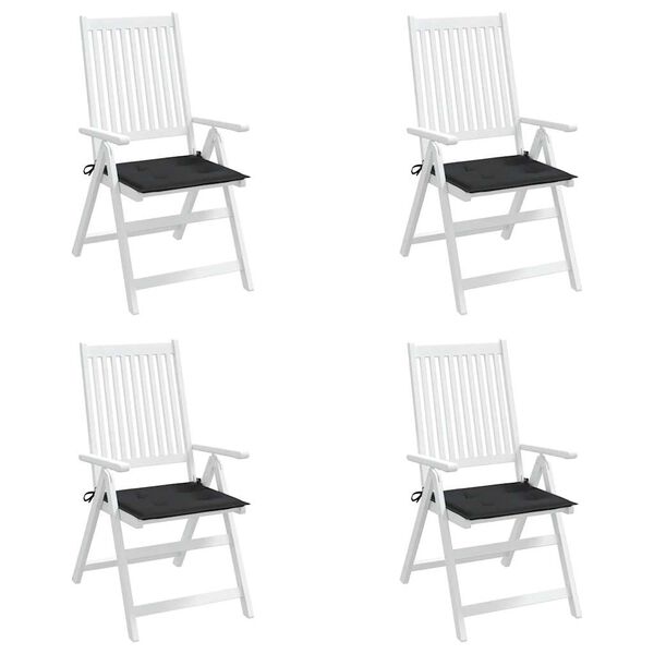 vidaXL Cuscini per Sedia 4 pz Neri 50x50x4 cm in Tessuto Oxford