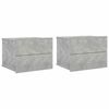 vidaXL Comodini 2 pz Grigio Cemento 40x30x30 cm in Legno Multistrato