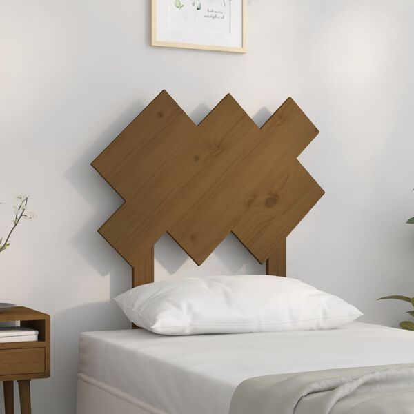 vidaXL Testiera per Letto Ambra 72,5x3x81 cm in Legno Massello di Pino