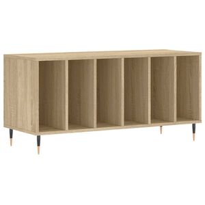 vidaXL Mobile Porta Dischi Rovere Sonoma 100x38x48cm Legno Multistrato