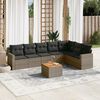 vidaXL Set Divano da Giardino 8 pz con Cuscini Grigio in Polyrattan