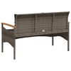 vidaXL Panchina Giardino con Cuscini 116x62,5x74 cm Grigia Polyrattan