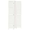 vidaXL Divisorio Ambienti 3Pannelli Bianco Legno Massello di Paulownia
