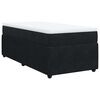 vidaXL Giroletto a Molle con Materasso Nero 100x200 cm in Velluto