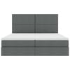 vidaXL Letto con Contenitore Grigio scuro 200 x 200 cm Pelle Sintetica