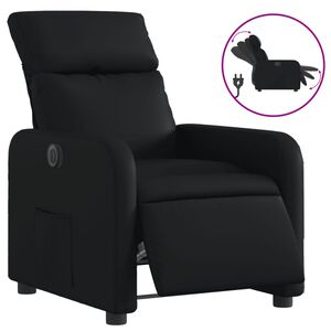 vidaXL Poltrona Reclinabile Elettrica Nera in Similpelle