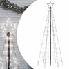 vidaXL Albero di Natale a LED con Punte 220 LED Bianco Freddo 180 cm