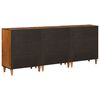 vidaXL Credenza 3 pcs Noce Legno di mango massello