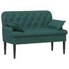 vidaXL Loveseat con bottoni imbottiti Verde Scuro 111 x 68 x 80 cm