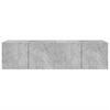 vidaXL Mobili TV a Parete con Luci LED 2pz Grigio Cemento 60x35x31 cm