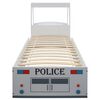 vidaXL Letto Bimbo Auto della Polizia con Materasso Memory 90x200 cm