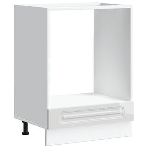 vidaXL Armadio per Forno Kalmar Bianco Lucido in Legno Multistrato