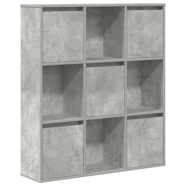 vidaXL Libreria Grigio Cemento 89x24x101,5 cm in Legno Multistrato