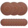 vidaXL Tovagliette in erba di mare 12 pcs Marrone &Oslash; 30 cm