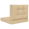 vidaXL Cuscino per divano da esterno 2 pcs Beige Poliestere