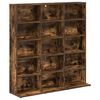 vidaXL Mobile per CD Rovere Fumo 96 x 23,5 x 97,5 cm