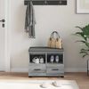 vidaXL Panca per ingresso con cuscino Grigio Sonoma 60 x 38 x 46 cm
