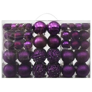 vidaXL Set Palline di Natale 100 pz Viola
