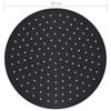 vidaXL Testa Doccia a Pioggia in Acciaio Inox 30 cm Rotonda Nera