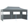 vidaXL Gazebo Pieghevole con 4 Pareti 3x6m Acciaio Antracite
