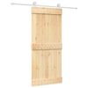 vidaXL Porta Scorrevole con Set Hardware 90x210 cm Legno Massello Pino