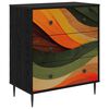vidaXL Cassettiera BONN Stampa retro wave 66 x 36,5 x 76 cm